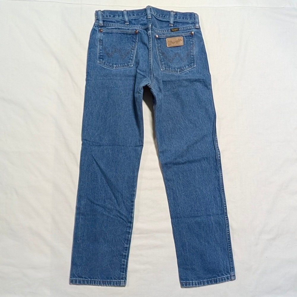 Wrangler 13MWZ Cowboy Cut Original Fit Jeans Blue Denim 33x32 Mens Straight Leg - Picture 2 of 13